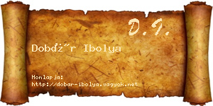Dobár Ibolya névjegykártya