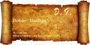 Dobár Ibolya névjegykártya